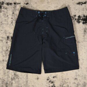 Y2K Navy Oakley Surfer Shorts